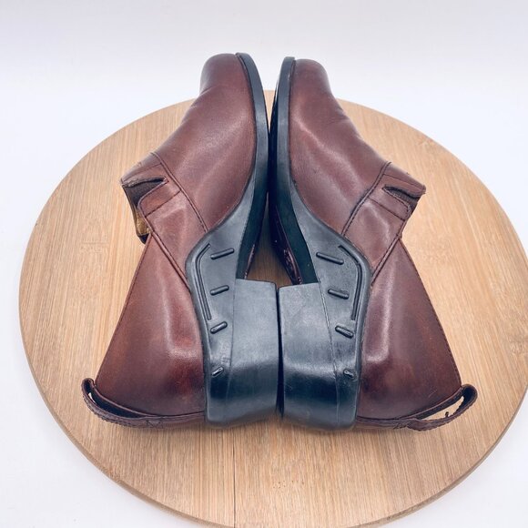 Ariat Shoes Womens 6 36 Brown Leather Slip On Paddock Clogs Western - Picture 10 of 12